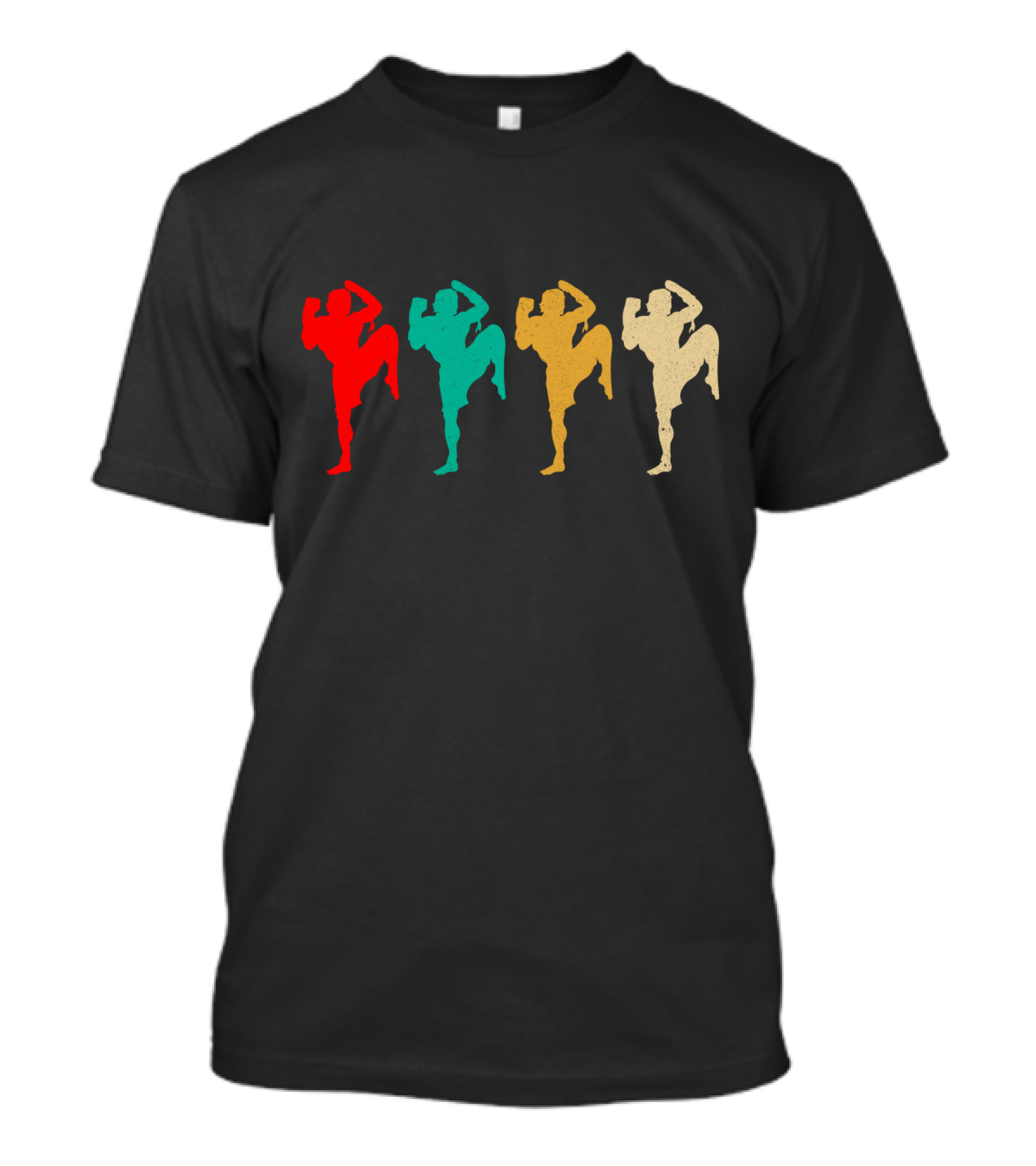 Vintage Muay Thai Silhouette Sequence T-Shirt