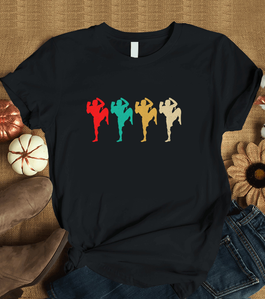 Vintage Muay Thai Silhouette Sequence T-Shirt