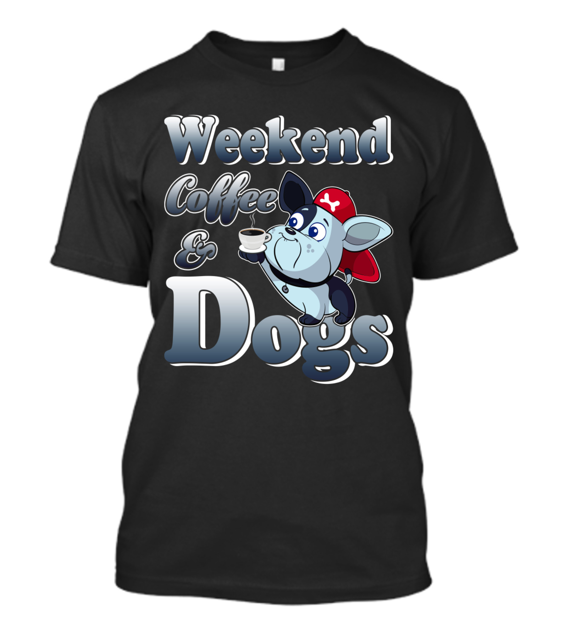Weekend Coffee And Dogs Pirate Character T-Shirt
