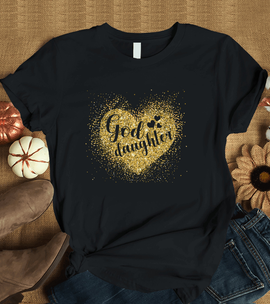 Goddaughter Heart Glitter Sparkles with Love T-Shirt