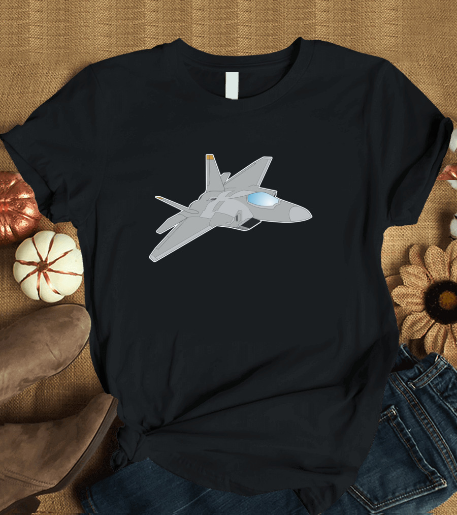 Airplane Force Fighter Combat Military F22 Raptor Jet T-Shirt