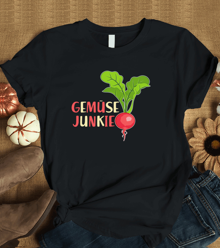 Gemüse Junkie Radish Enthusiast Vibrant Vegetable Lover T-Shirt