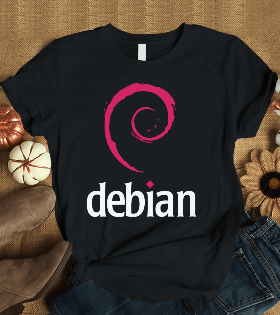 Debian Linux Logo Spiral T-Shirt