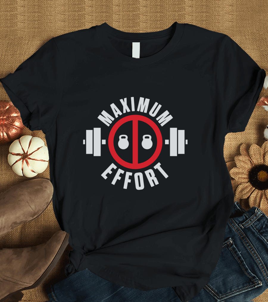 Maximum Effort Weightlifting Kettlebell Gym T-Shirt