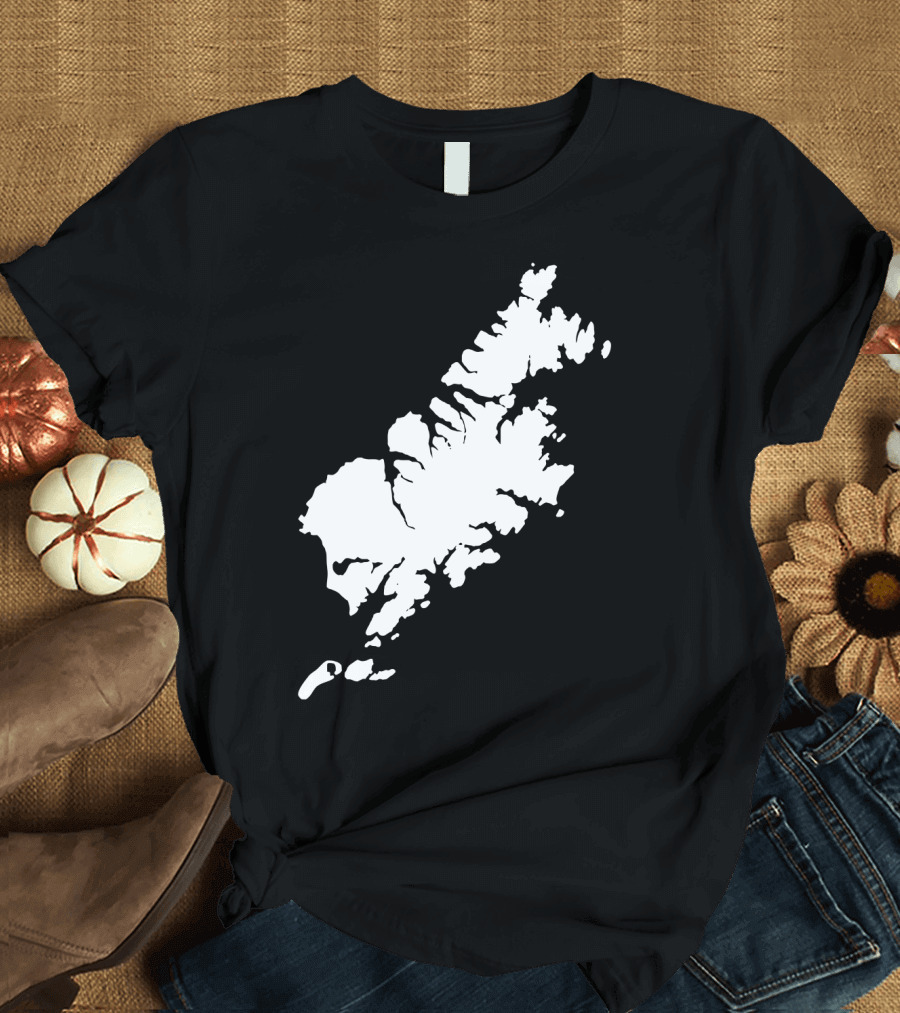 Kodiak Island Alaska Map Outline Home State T-Shirt