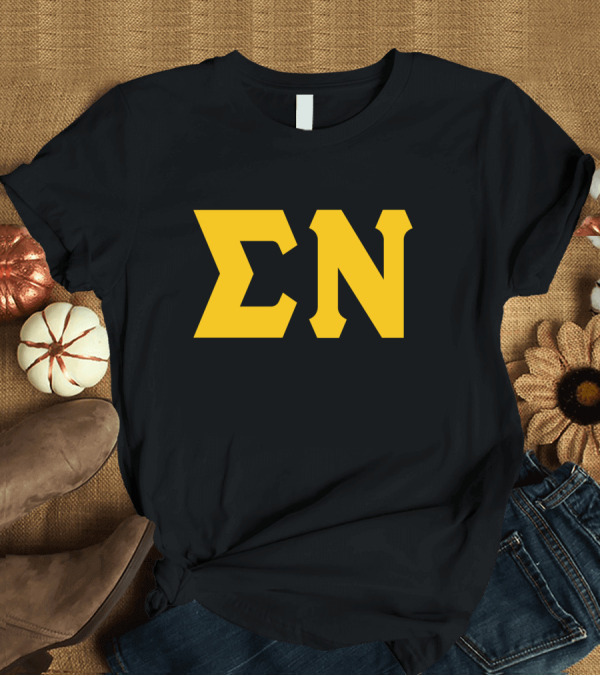 T-Shirt: Mens Sigma Greek Letters ΣΝ T-Shirt Mens Sigma Greek Letters ΣΝ T-Shirt