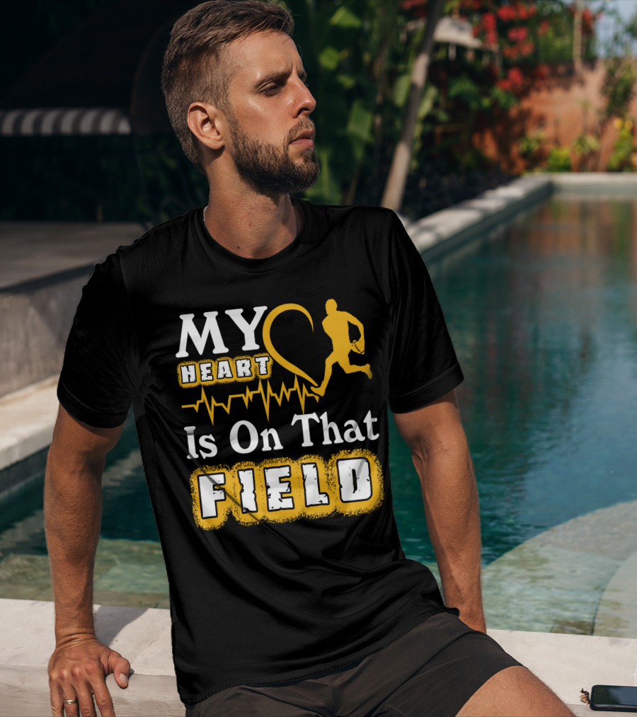 MY Heart Is On That Field Rugby Player T-Shirt