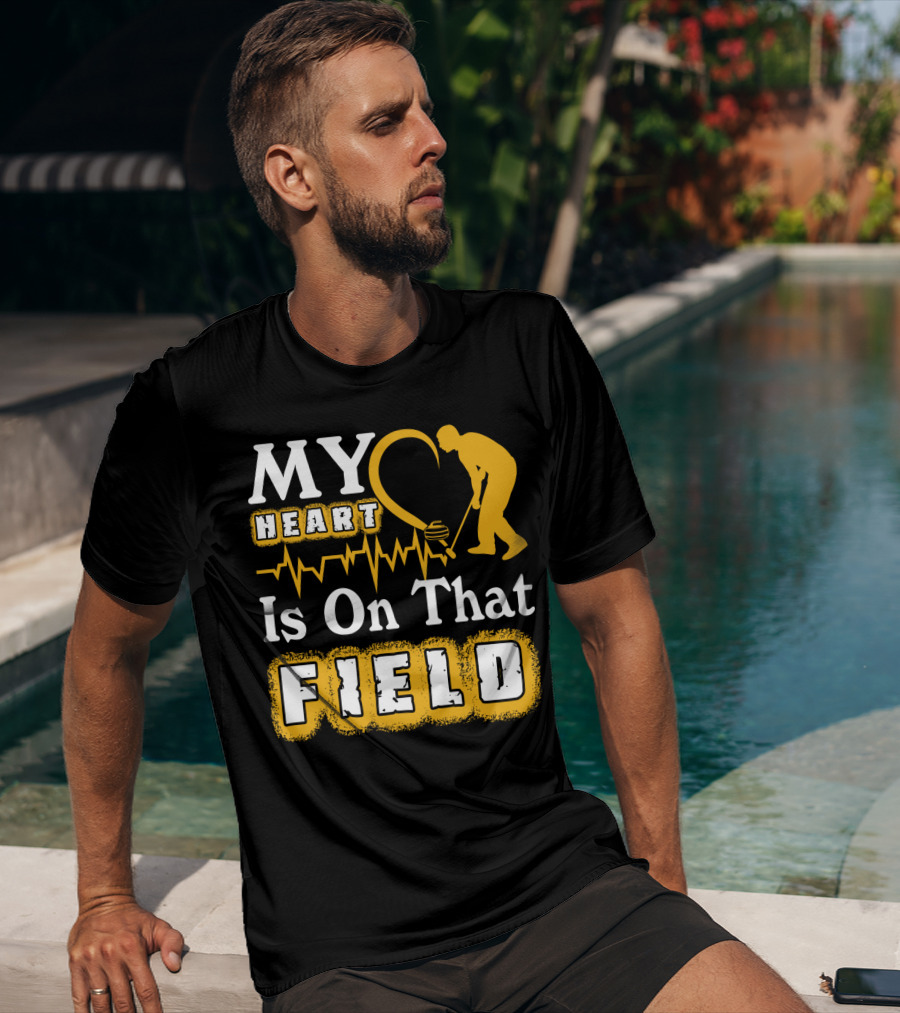 My Heart Is On That Field Curling T-Shirt