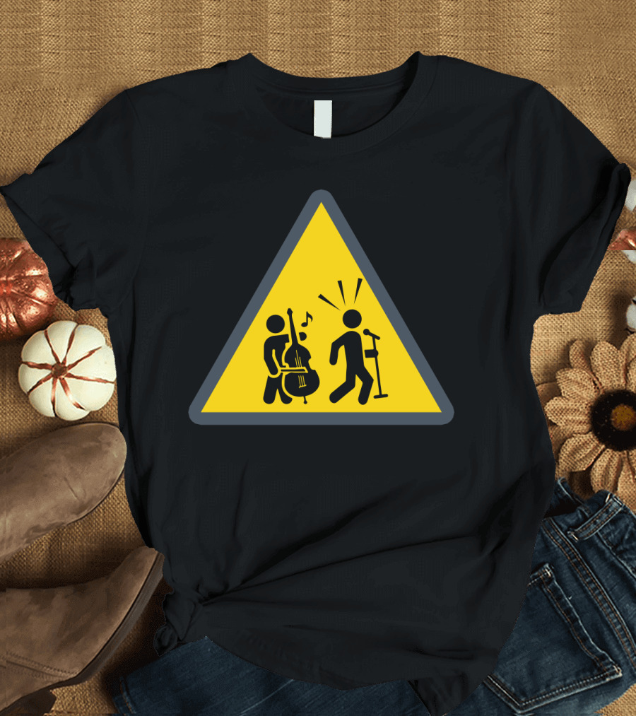 Funny Cello Warning Sign Music Humor T-Shirt