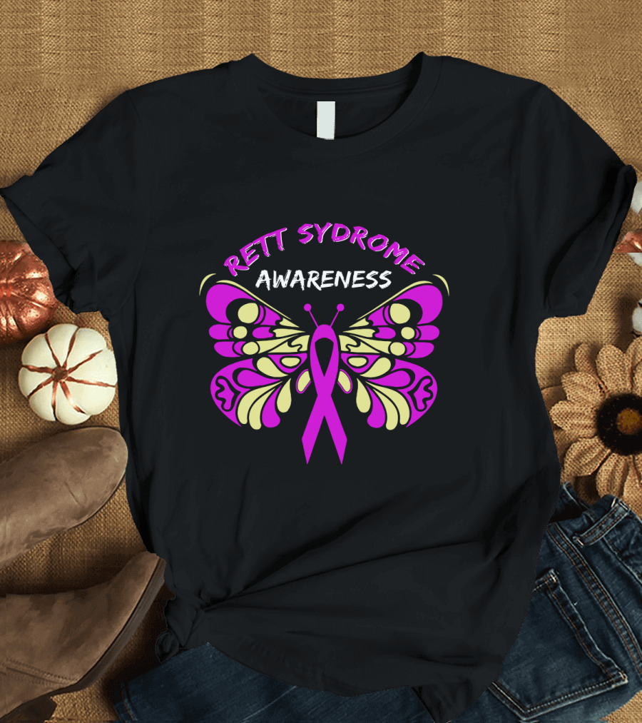 Rett Syndrome Awareness Butterfly T-Shirt