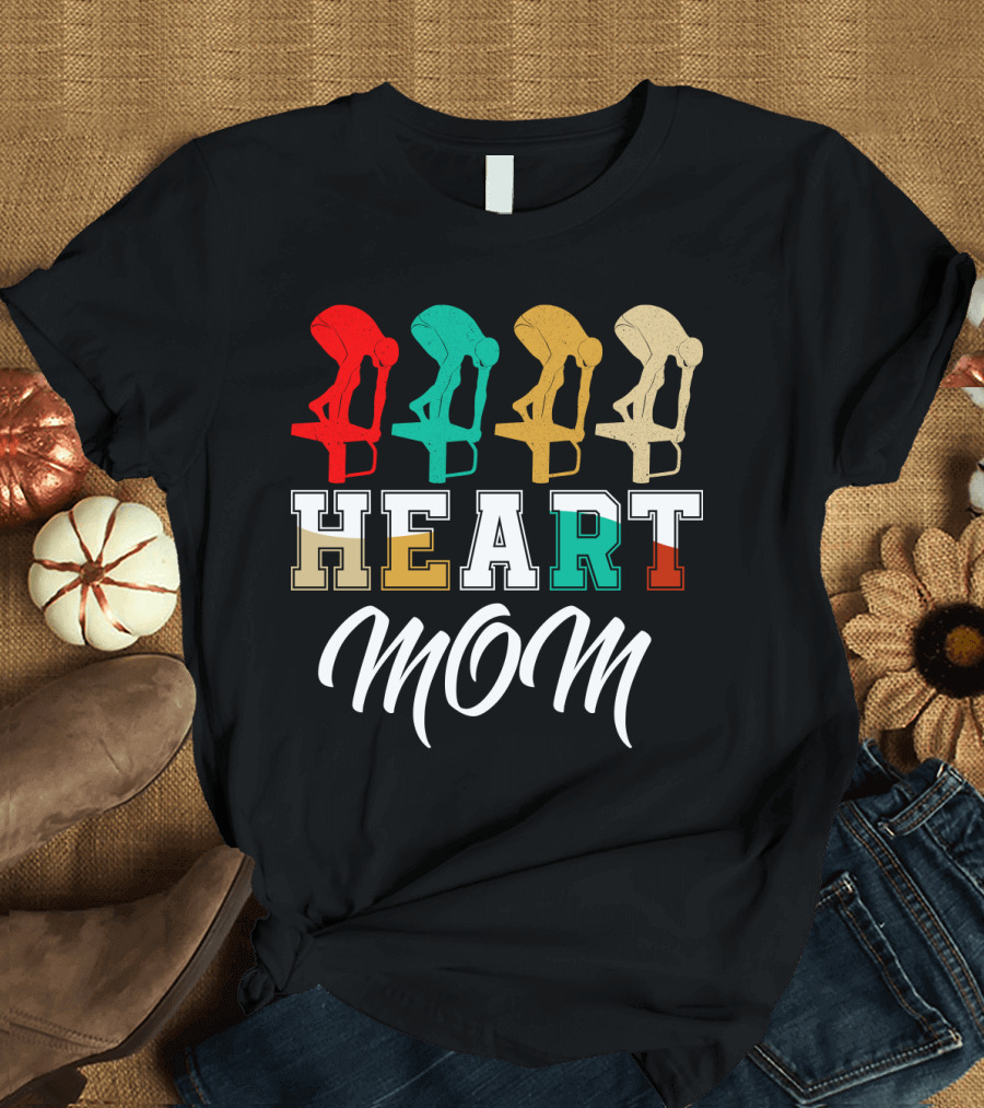 Swimming Mom Heart T-Shirt
