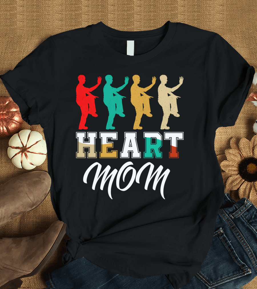Kung Fu Fighting Heart Mom T-Shirt