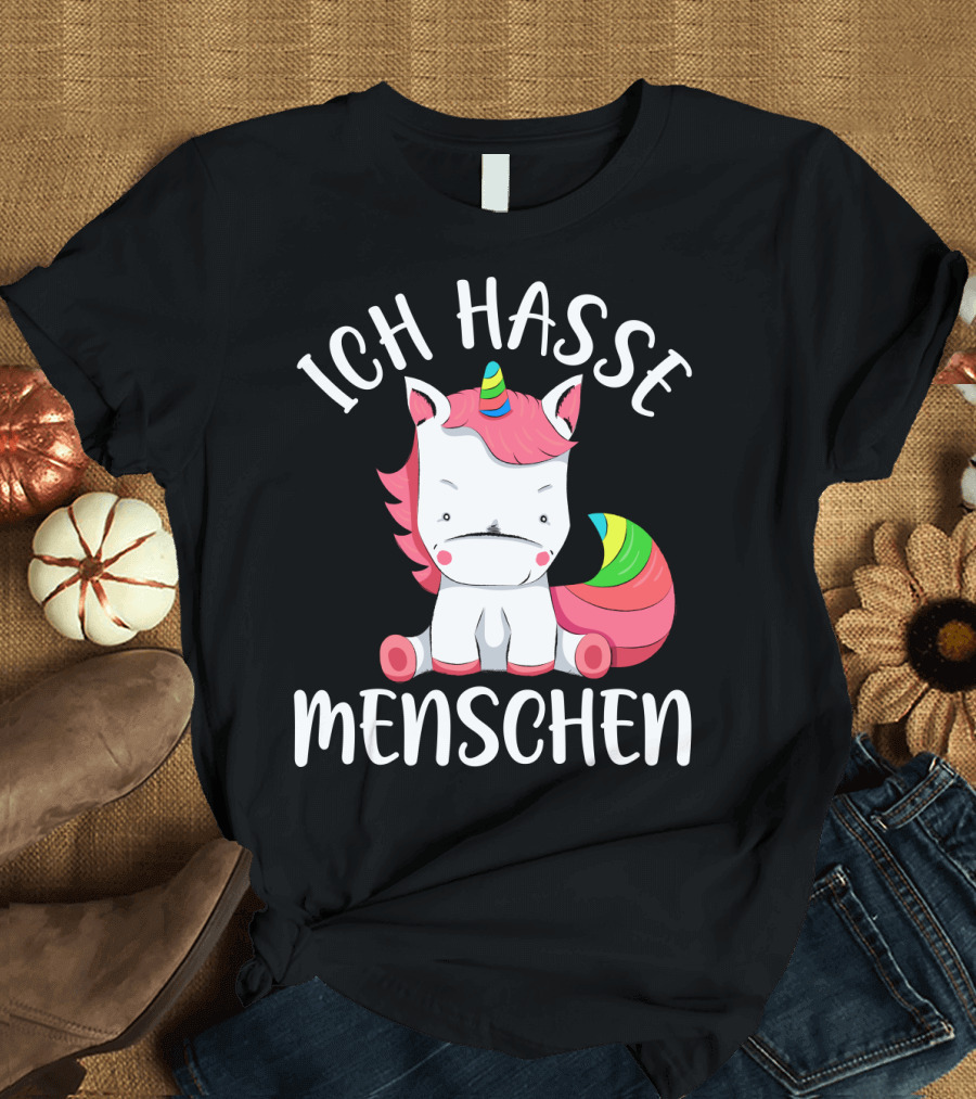 Ich Hasse Menschen Einhorn T-Shirt