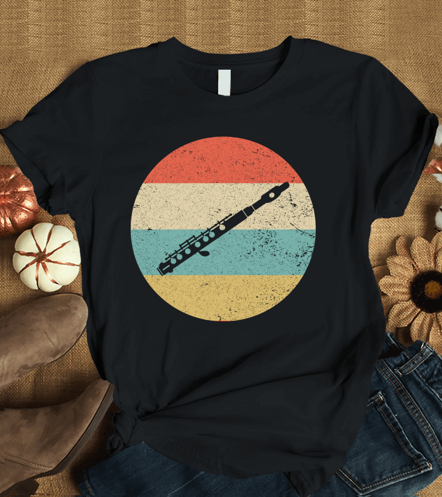 Vintage Retro Piccolo Colorful Distressed Circle T-Shirt