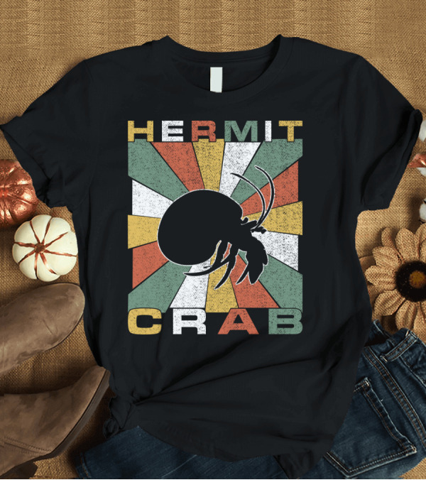 T-Shirt: Hermit Crab Retro 70s Vintage T-Shirt Hermit Crab Retro 70s Vintage T-Shirt