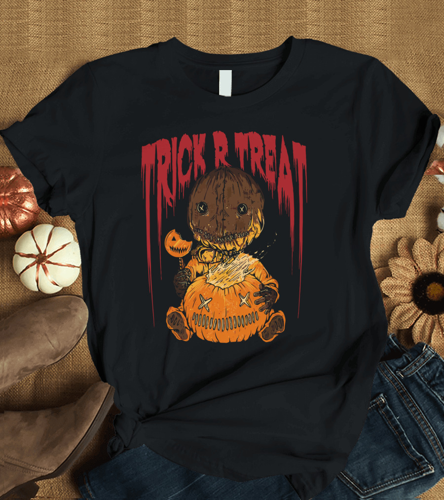 Trick R Treat Sam Pumpkin Horror Halloween T-Shirt
