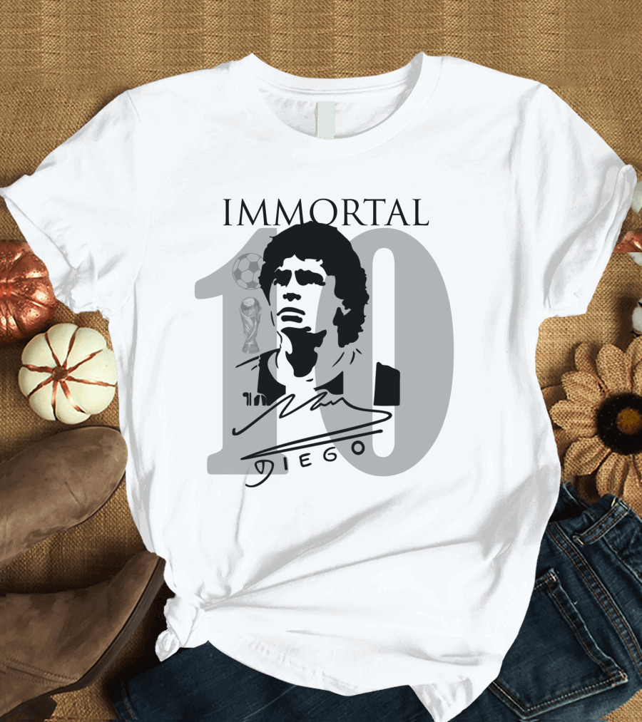 IM MORTAL Diego Armando Maradona 10 Argentina T-Shirt