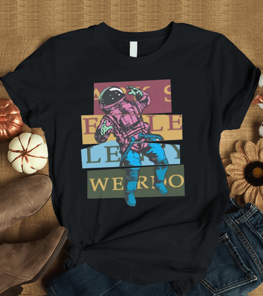 Weirdo Weirdo Brand Merchandise Surreal Astronaut Retro Stripes T-Shirt