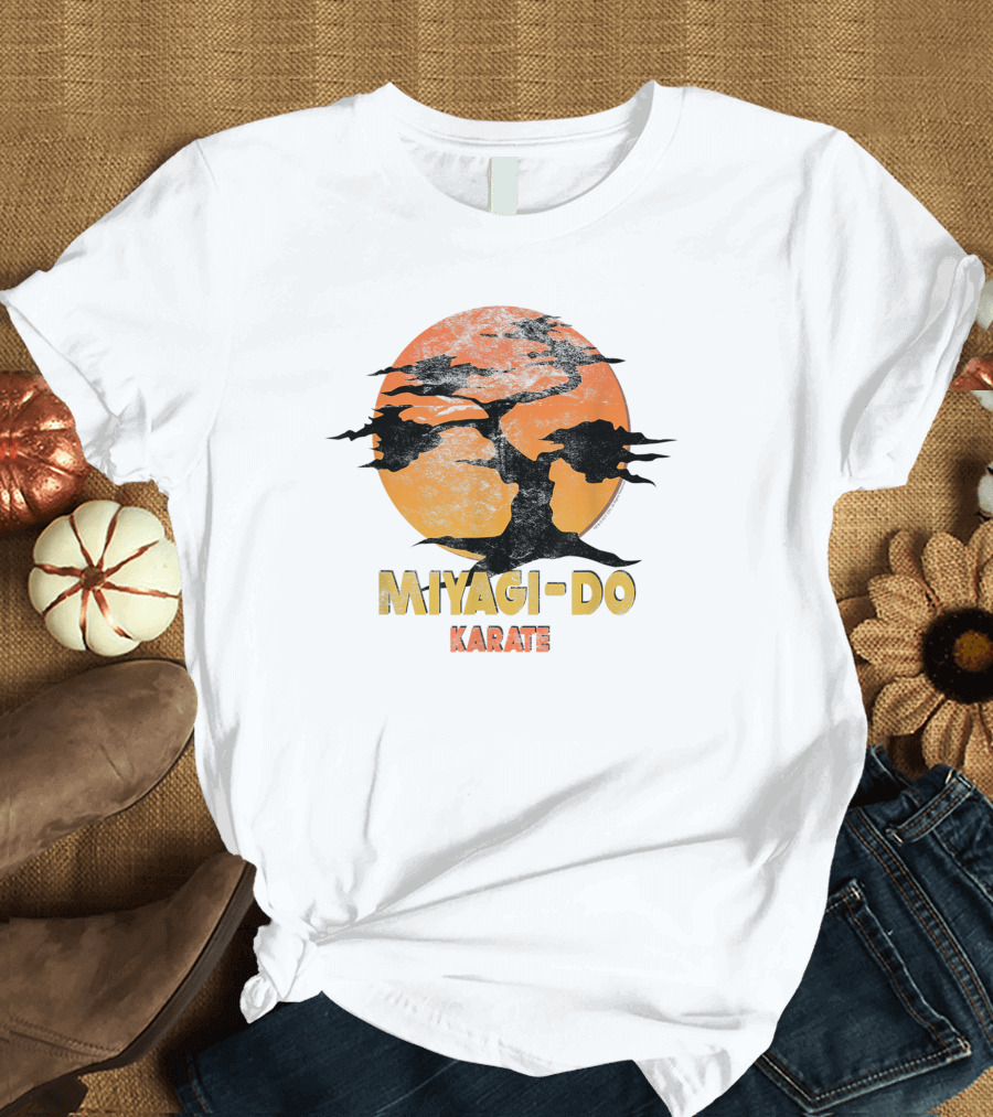 Miyagi-Do Karate Vintage Sun and Tree T-Shirt