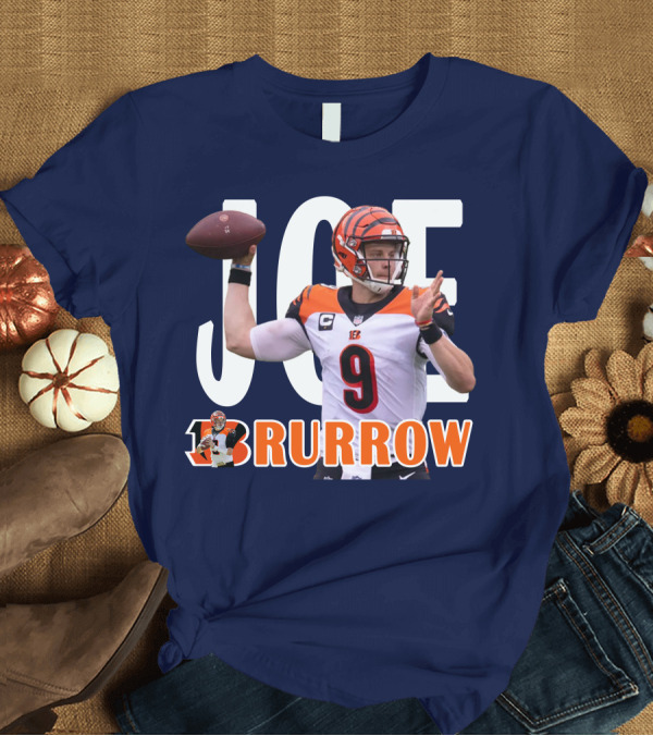 T-Shirt: Joe 9 Burrow Football Quarterback Pass Bengals T-Shirt Joe 9 Burrow Football Quarterback Pass Bengals T-Shirt