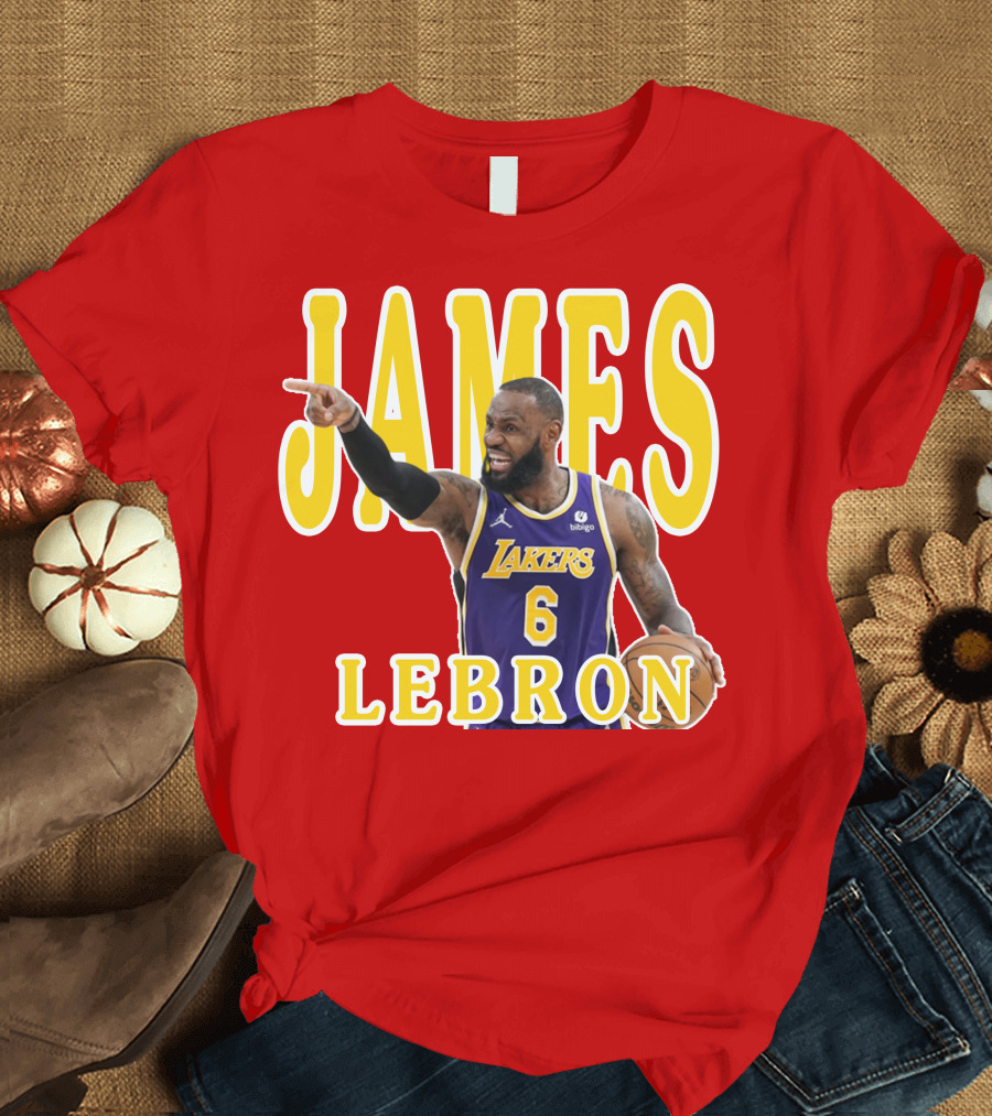 LeBron James Lakers Basketball 6 Jersey T-Shirt