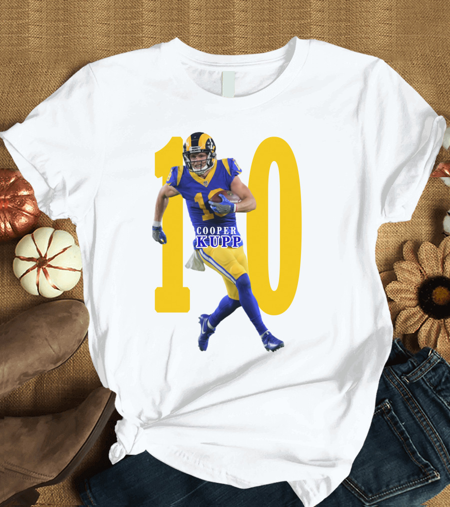 Cooper Kupp NFL Number 10 Action Rams Football T-Shirt
