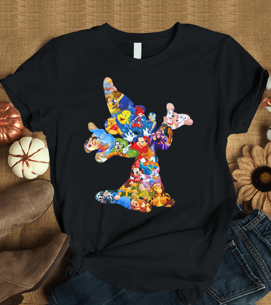 Mky Characters Disney Character Collage T-Shirt