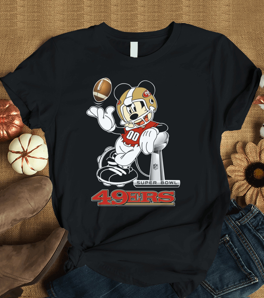 49ers Super Bowl Football Character mkfun s49 T-Shirt