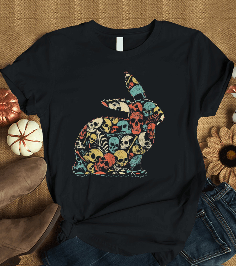 Rabbit Skull Colorful Skeleton T-Shirt