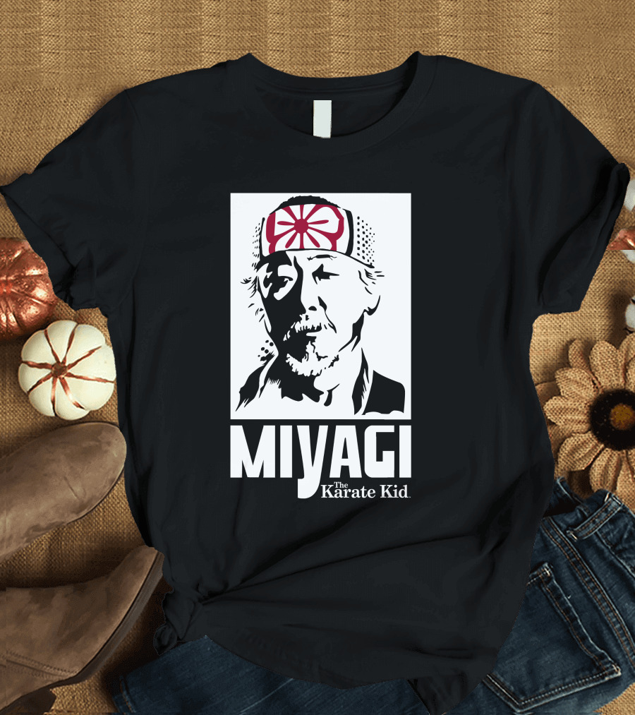 Miyagi The Karate Kid Headband Stencil T-Shirt