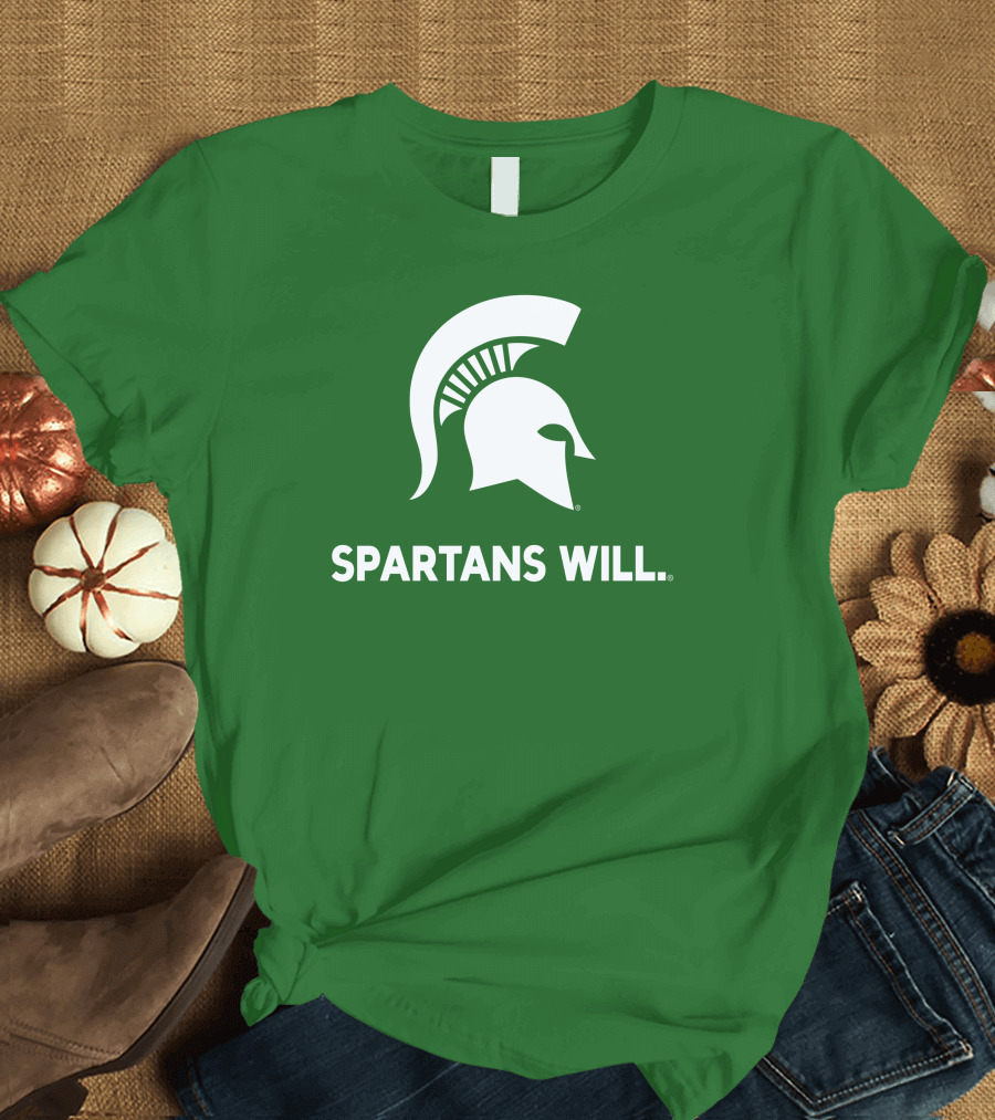 Spartans Will Michigan State Helmet T-Shirt