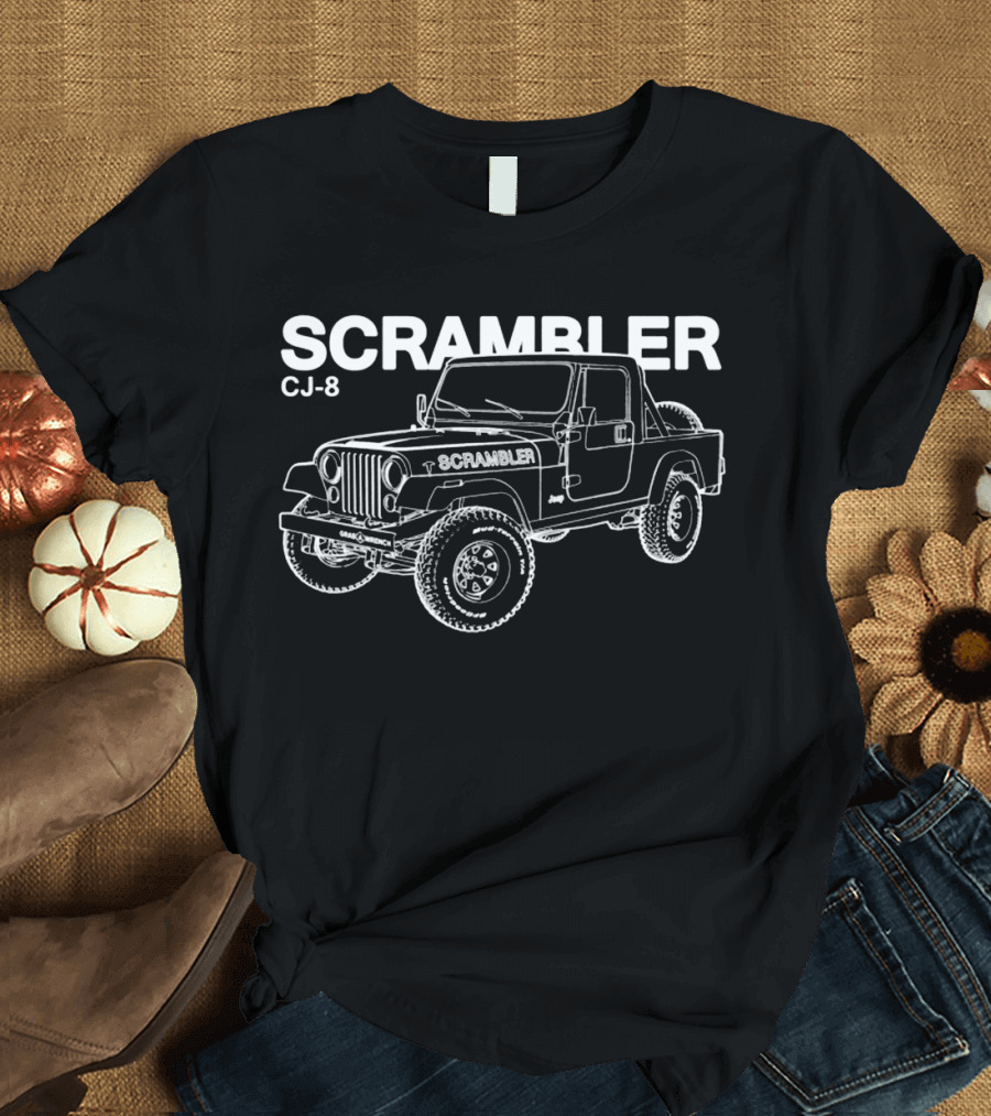 SCRAMBLER CJ-8 Jeep Outline T-Shirt
