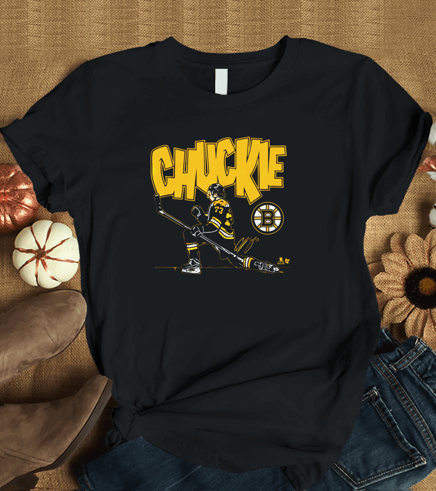Chuckie Charlie McAvoy Boston Hockey 73 Bruins T-Shirt