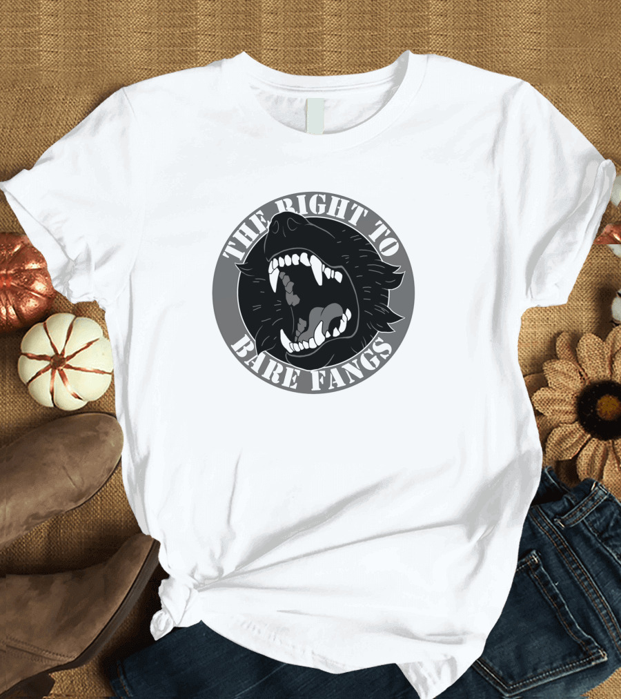 The Right To Bare Fangs Wingedwolf94 Circular Wolf T-Shirt