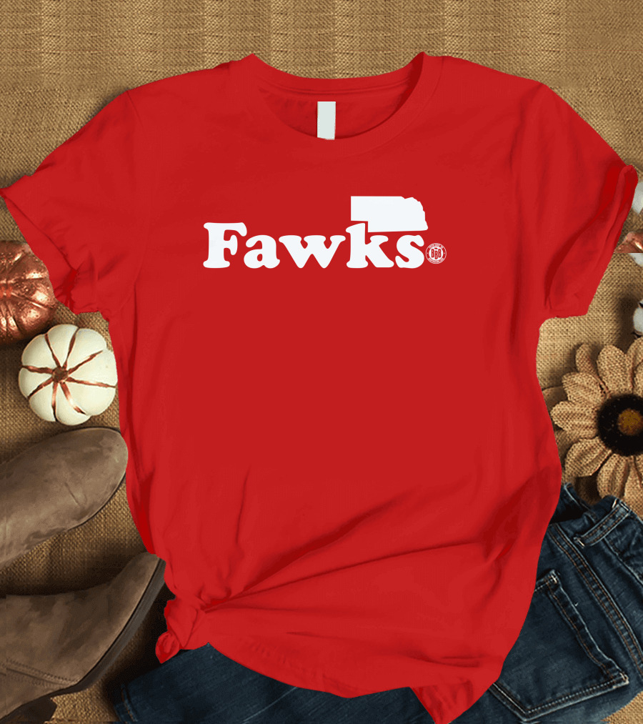 Bbbprinting Fawks Nebraska Outline T-Shirt