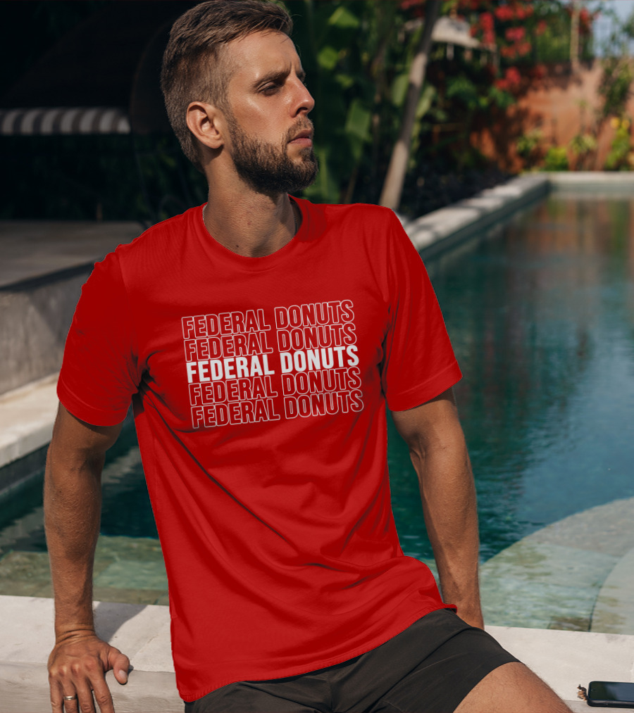Federal Donuts Pattern Adam Sandler T-Shirt