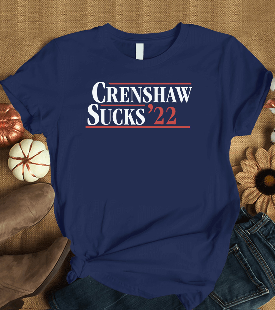 Crenshaw Sucks '22 Bold Statement Navy Blue T-Shirt