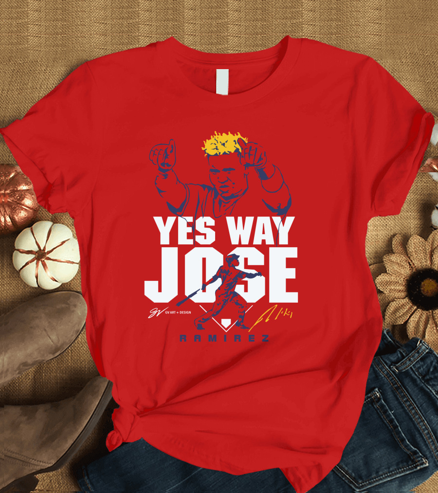 Yes Way Jose Ramirez Cleveland Guardians Nick Karns GV T-Shirt