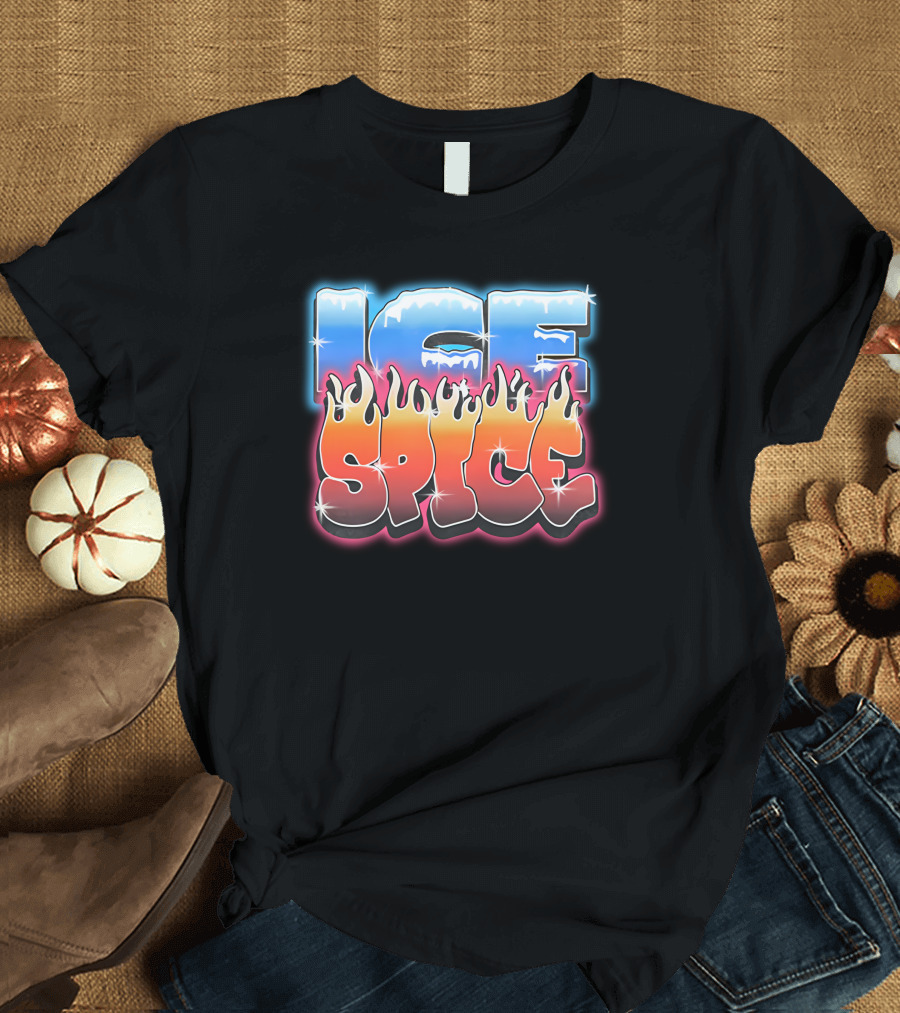 ICE SPICE Flame and Ice Contrast T-Shirt