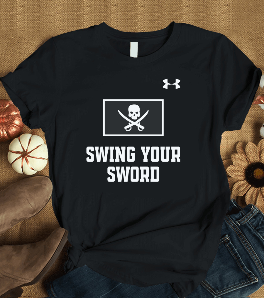 Under Armour Swing Your Sword Skull and Crossed Swords T-Shirt
