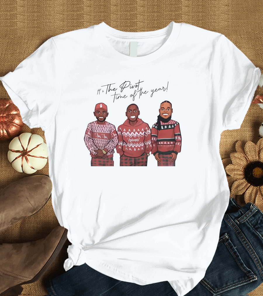 Ryan Clark The Pivot Time of the Year Holiday Sweater Trio T-Shirt