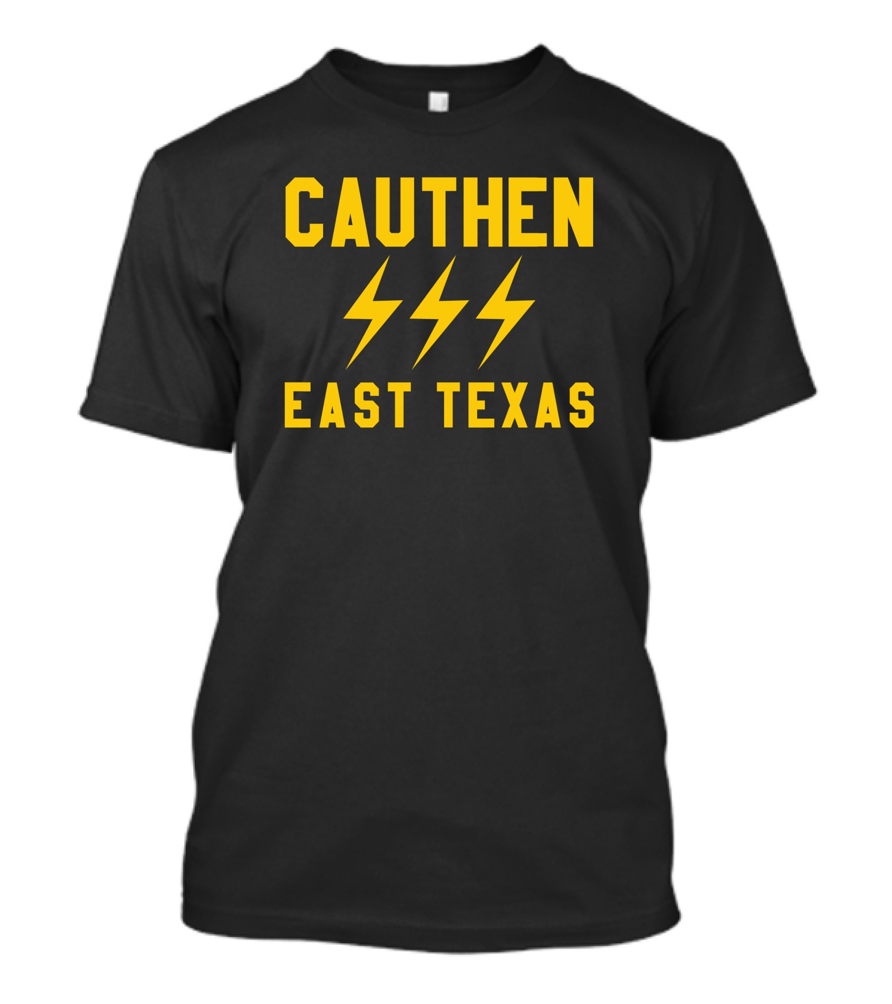Cauthen East Texas Lightning Bolt Motif T-Shirt