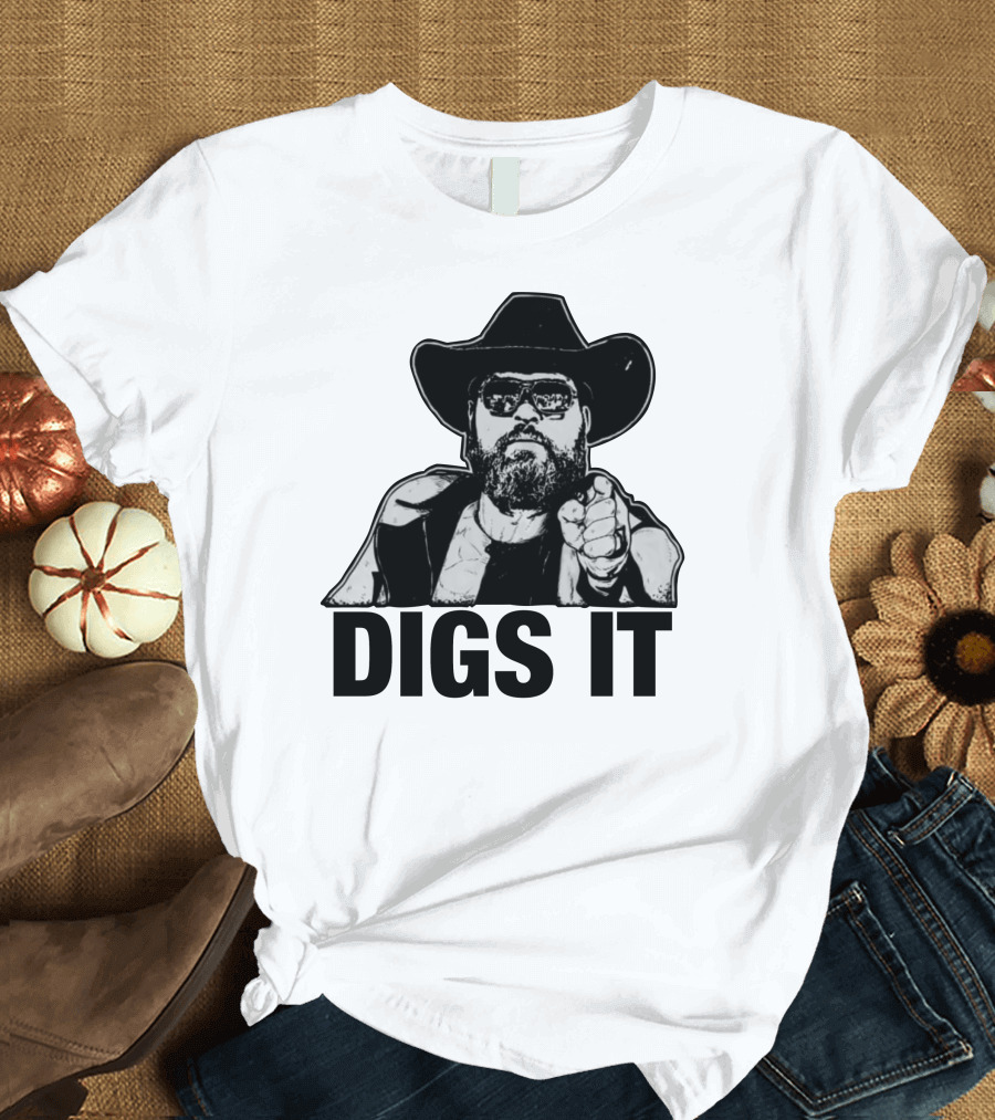Pat McAfee Cowboy Style Digs It Rugged Look T-Shirt