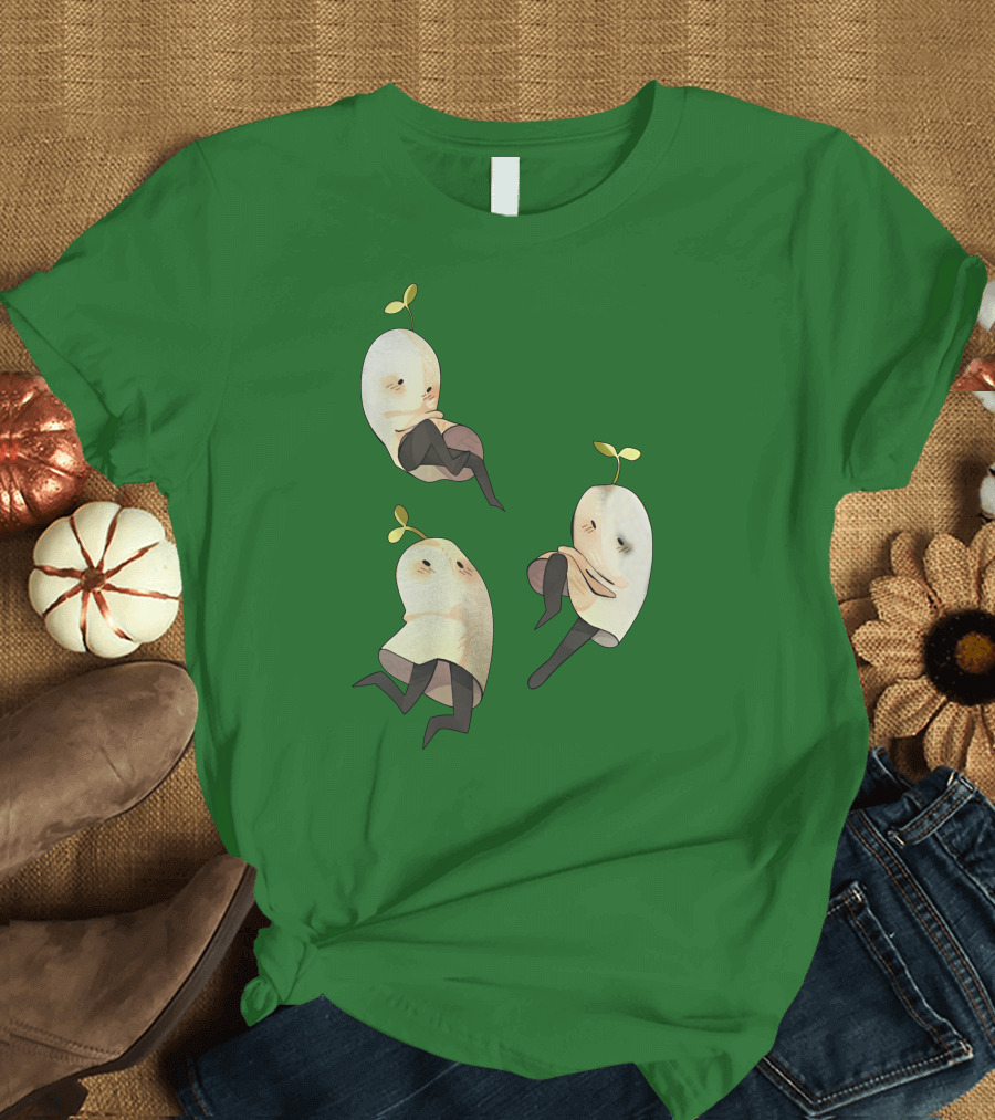Some Silly Ghost Buddies with Sprouts and Black Tights T-Shirt