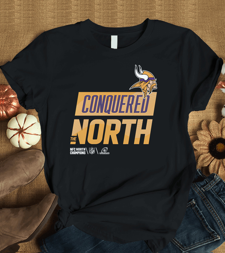 NFC North Champions Vikings Conquered The North NFL Playoffs T-Shirt