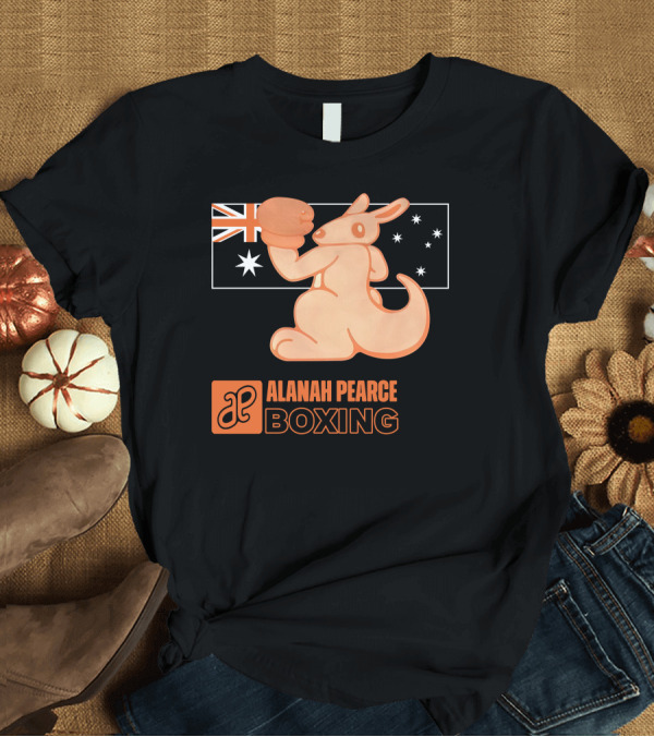 T-Shirt: Alanah Pearce Boxing Kangaroo Australia Flag T-Shirt Alanah Pearce Boxing Kangaroo Australia Flag T-Shirt