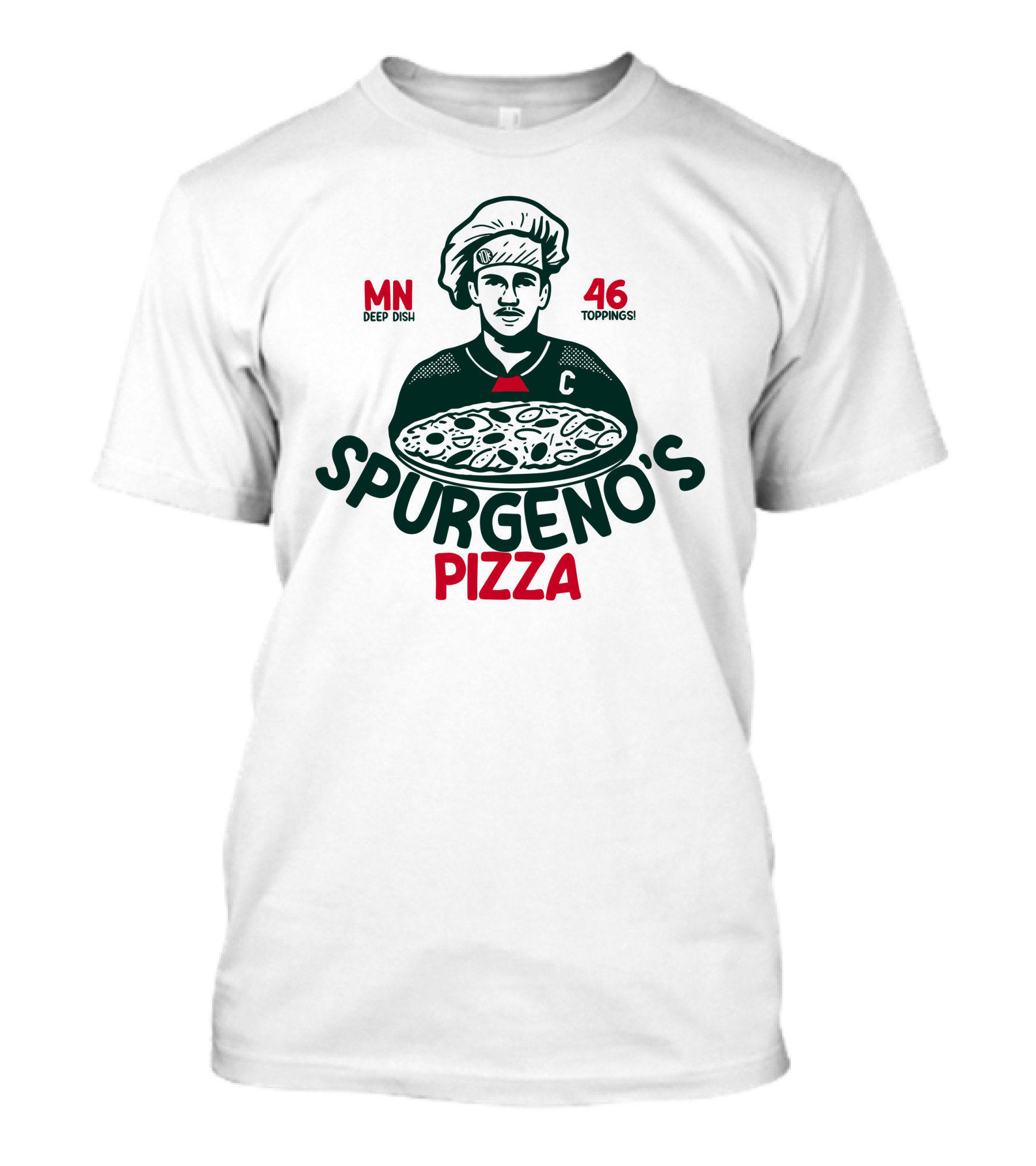 MN Deep Dish Spurgeno's Pizza 46 Toppings T-Shirt