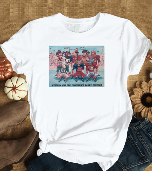 T-Shirt: Western Athletic Conference Family Portrait BYU Utah UTEP Wyoming NMSU CSU T-Shirt Western Athletic Conference Family Portrait BYU Utah UTEP Wyoming NMSU CSU T-Shirt