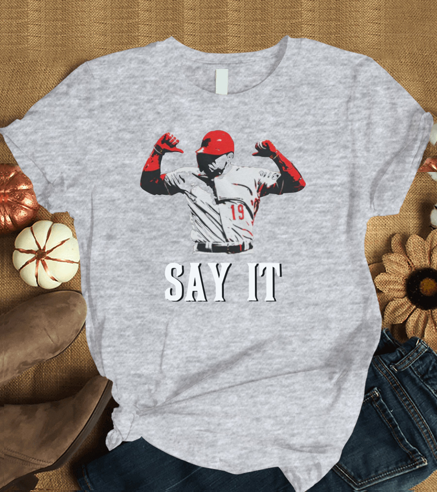 Say It Votto Still Bangs Baseball Tribute Iconic Player Number 19 T-Shirt