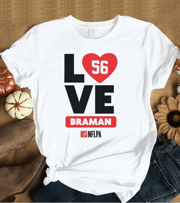 T-Shirt: LOVE 56 BRAMAN NFLPA T-Shirt LOVE 56 BRAMAN NFLPA T-Shirt
